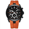 Sport Style Luminous Silicone Strap Waterproof Watch - Black-Gold
