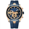Sport Style Luminous Silicone Strap Waterproof Watch - Black-Gold