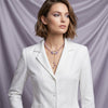 Purple Double Swan Pendant Necklace