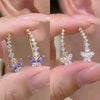Sparkling Butterfly Crawler Earrings