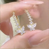 Sparkling Butterfly Crawler Earrings