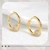 ✨Buy 2 Get 1 Free❣️Gold Circle Earrings with Small Ball